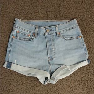 Levi’s Button Fly Vintage High Rise Jean Shorts